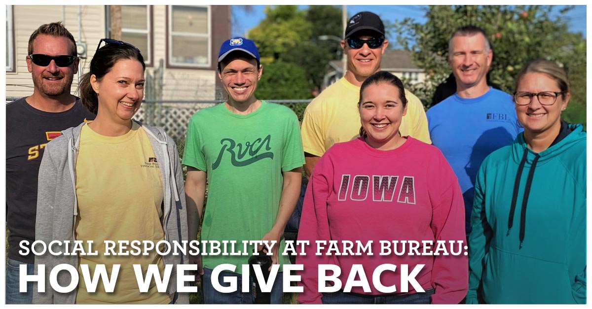 Group of FBFS employees at a volunteer day